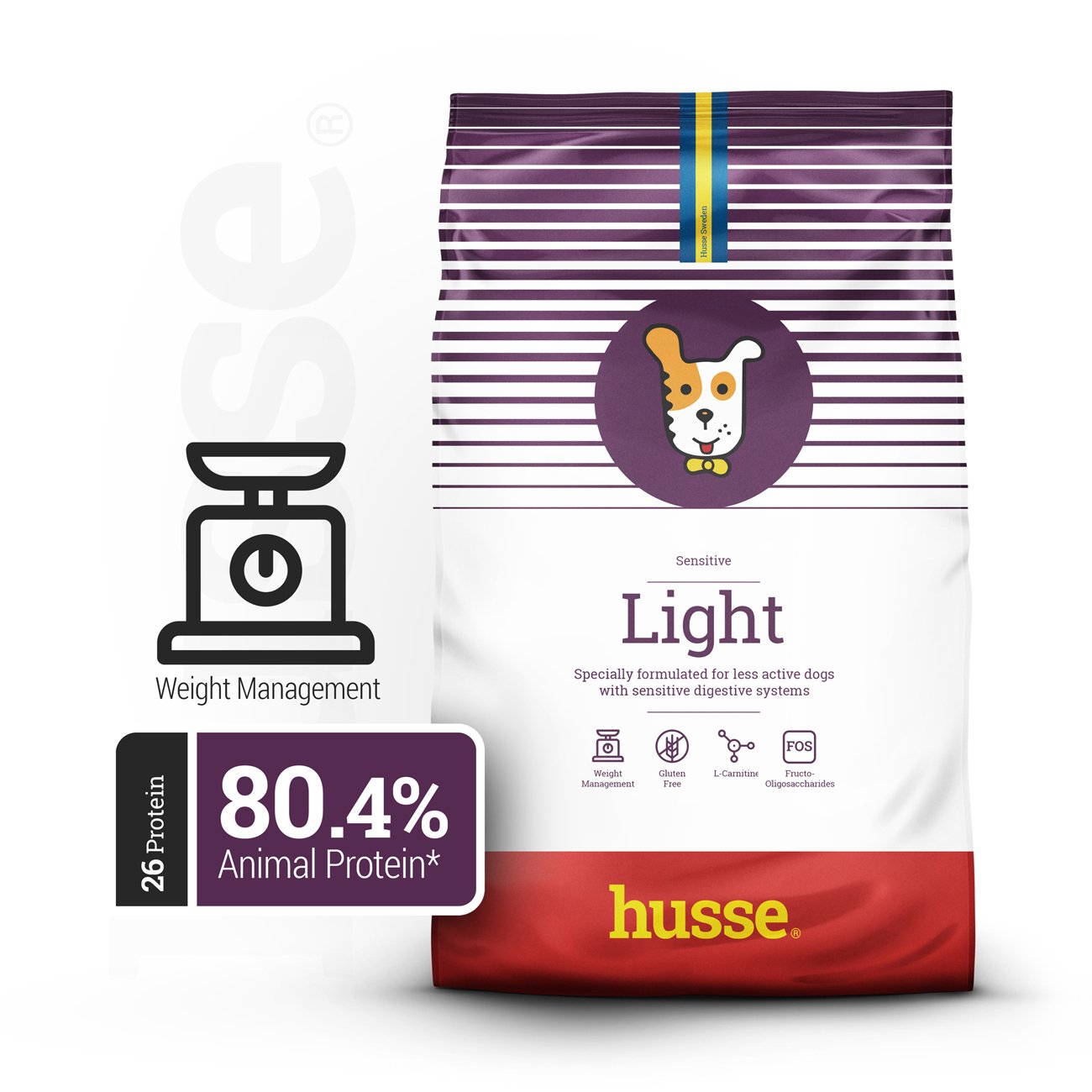 Sensitive Light, 12.5 kg | Alimento isento de glúten com moderado teor de energia para otimização no controle do peso