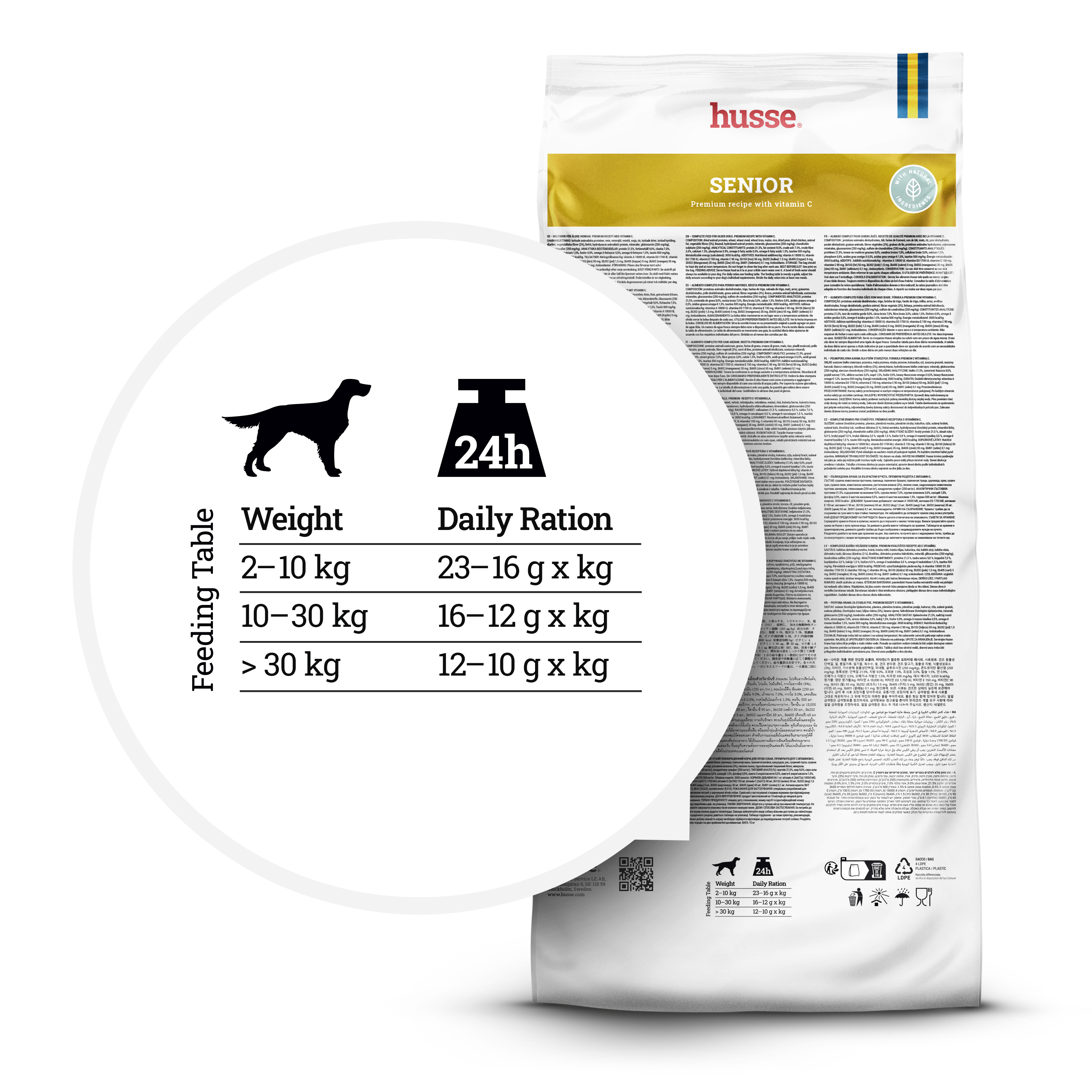 Senior, 3 x 15 kg | Nutrição completa para cães seniores