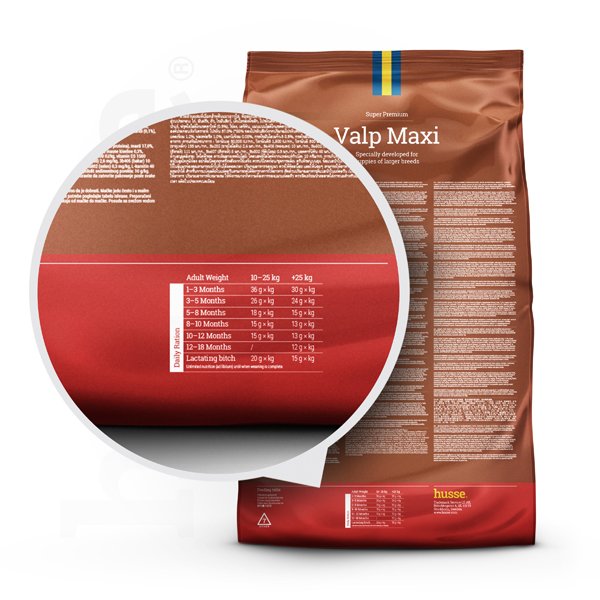 Valp Maxi, 12 kg | Suporta as necessidades de desenvolvimento de cachorros de raças grandes