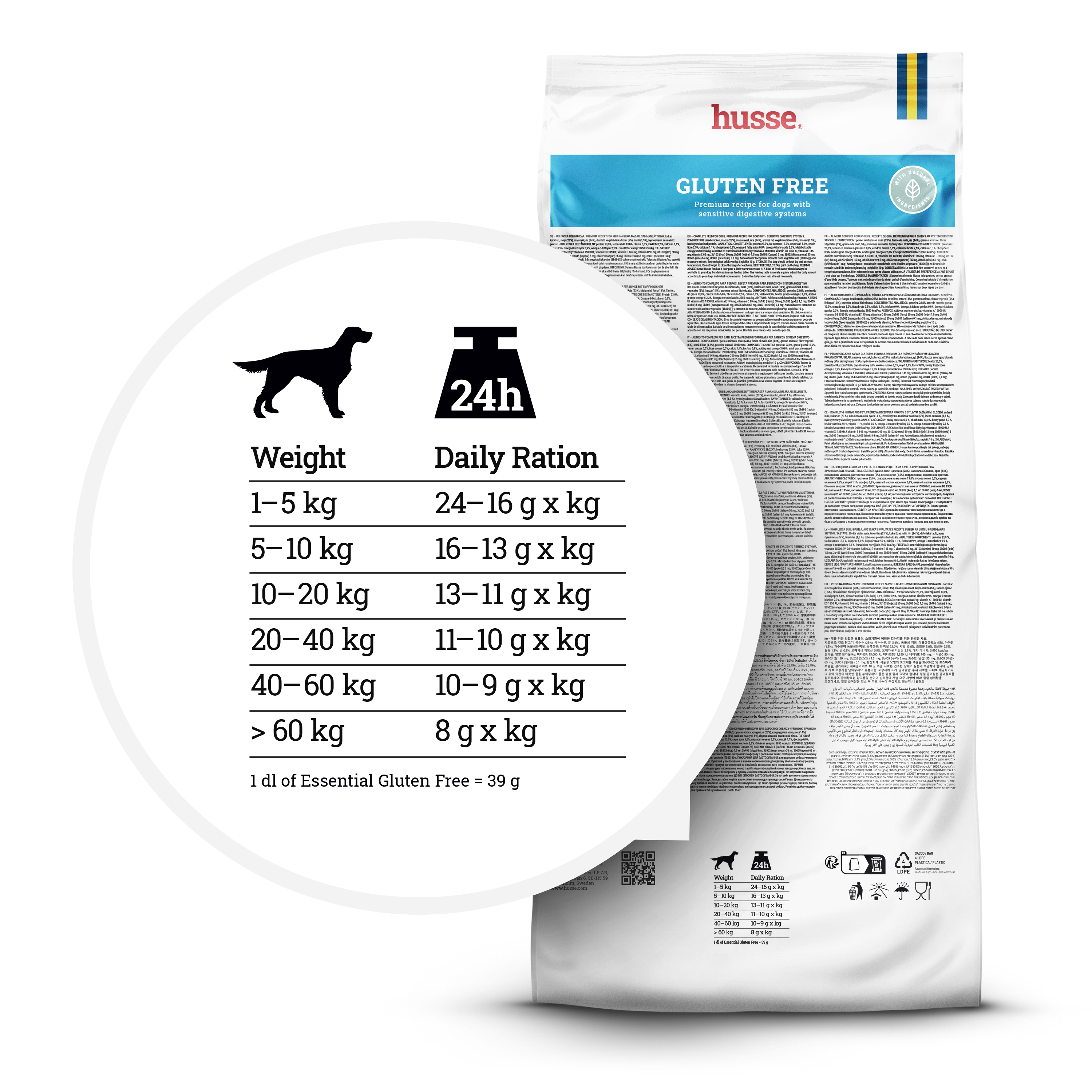 Gluten Free, 15 kg | Nutrição completa para cães com digestão sensível