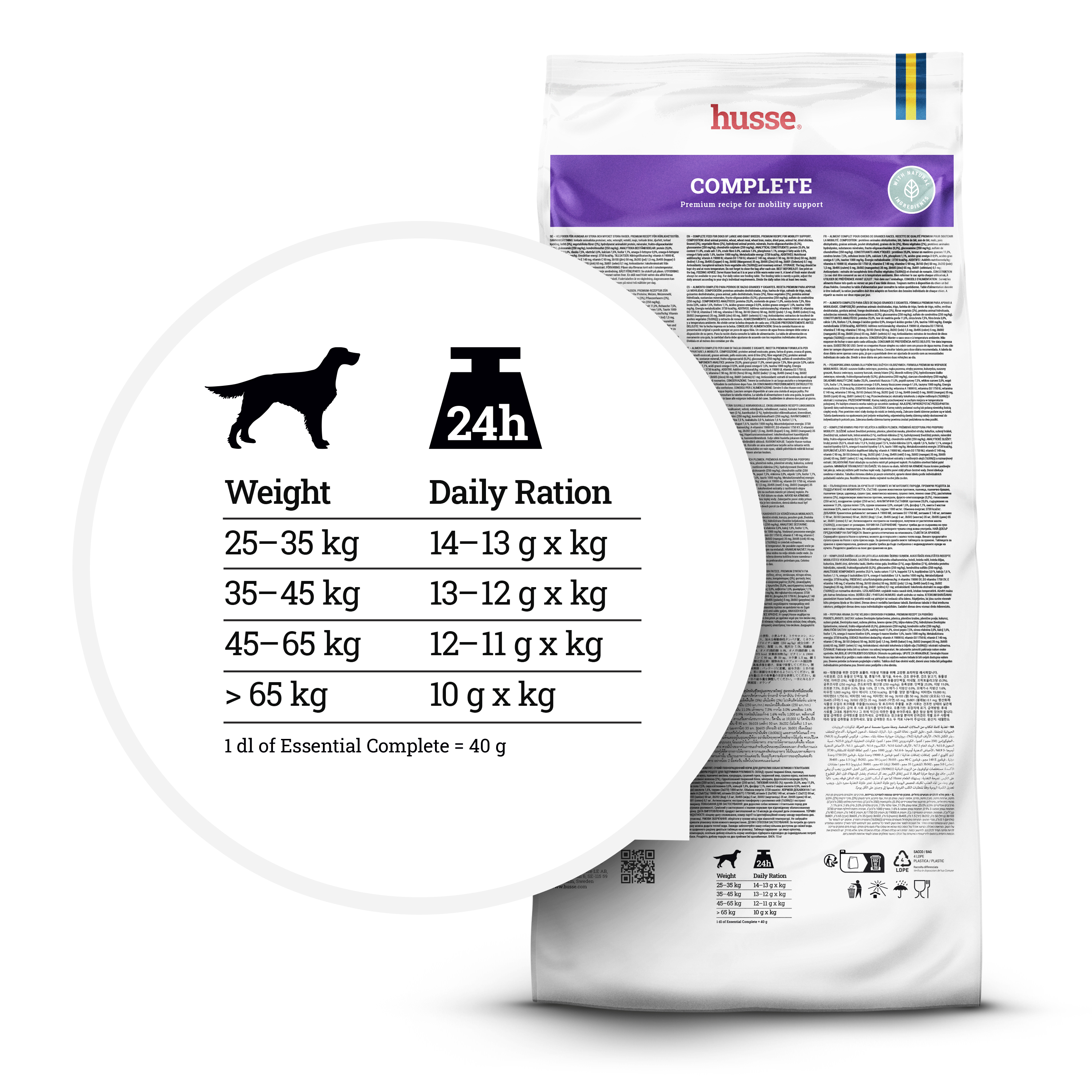 Complete Giant, 3 x 15 kg | Fórmula Premium para o suporte da mobilidade em cães de raças grandes