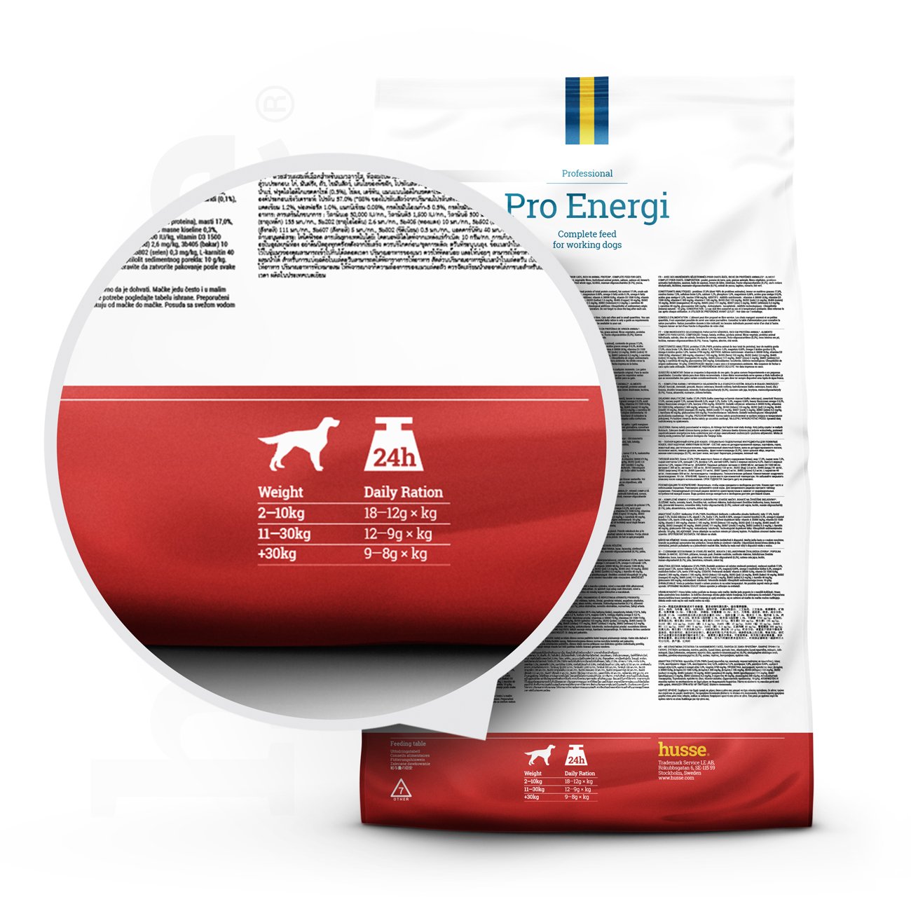 Pro Energi, 15 kg |Alimento seco rico em proteína e gordura para uma massa muscular magra