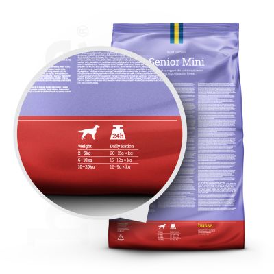 Senior Mini, 7 kg |  Nutrição completa com teor calórico adaptado para manter cães sénior de raça pequena em forma