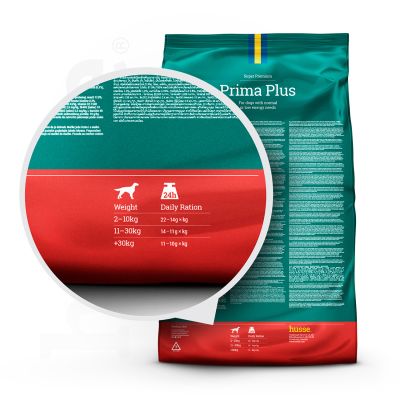 Prima Plus, 7 kg | Alimento de manutenção para cão com moderado teor de gordura & calorias