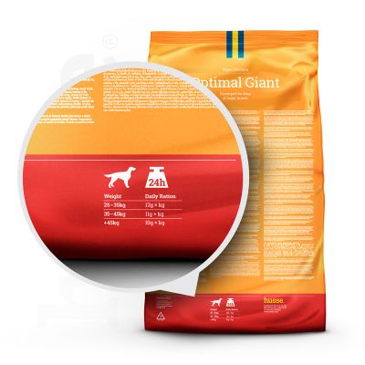 Optimal Giant, 12 kg |  Nutrição completa para as necessidades nutricionais de cães de raça grande